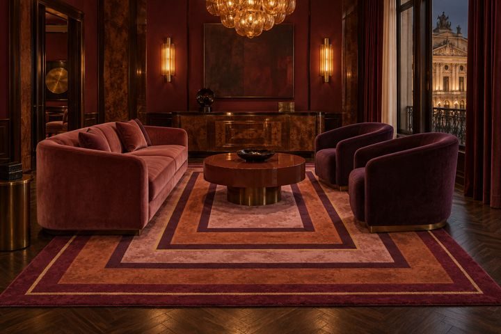 ligea visualisation of a suite with the design Enfilade from THE MURAL, Original colourway colourway